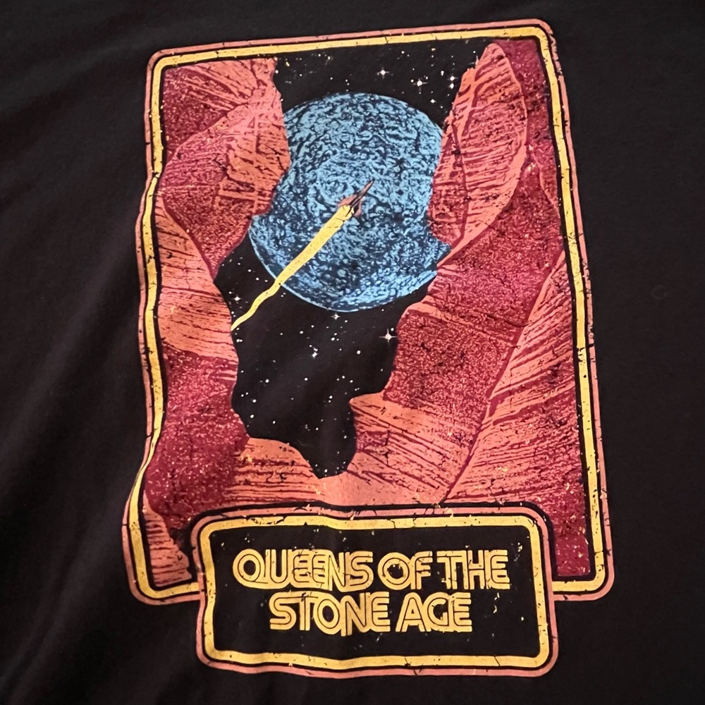 Queens of the Stone Age Black Graphic T-Shirt XXXL